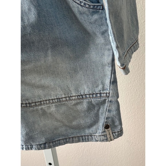 One Teaspoon Denim Mini Dress Size Medium Zip Front Modern Utility Designer - Picture 16 of 16